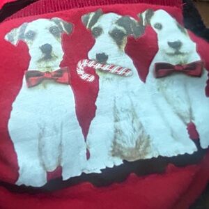 Schnauzer theme scarf flannel repurposed tee